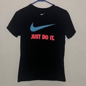Nike Black Tee with White Text